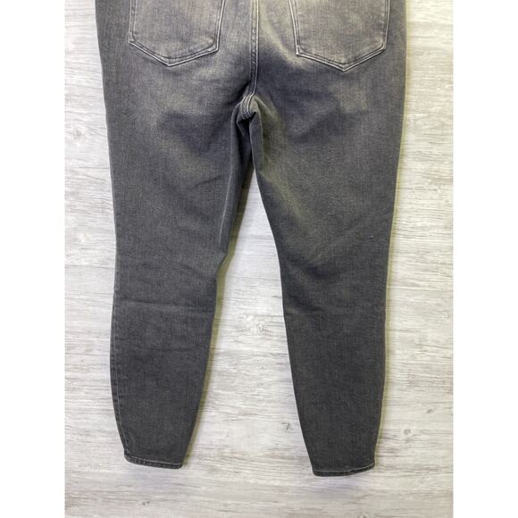 Good American Good Curve Jeans 16 Womens Gray Crossover Skinny Leg High Rise - Picture 8 of 8